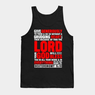 Deuteronomy 15:10 Tank Top